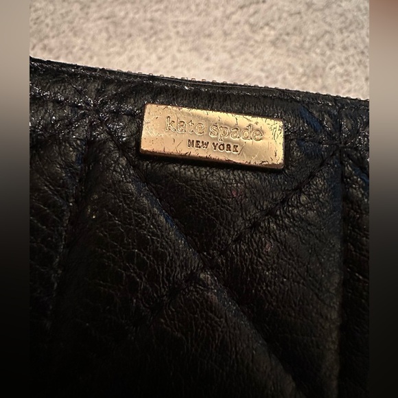 Kate Spade - Quilted Leather Zip Around Wallet - Black - Picture 3 of 15